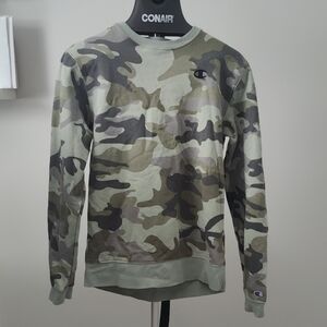 Champion Men's Camo Crewneck Sweatshirt - Green & Black